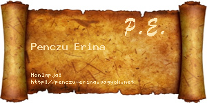 Penczu Erina névjegykártya